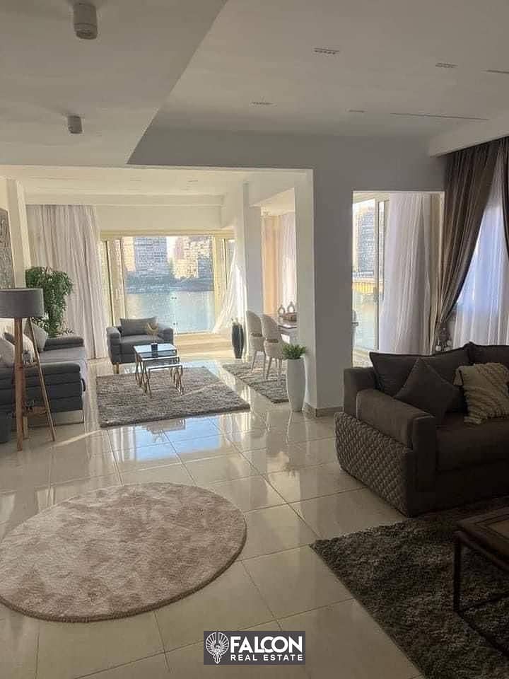 Immediate receipt, finished with air conditioners, furniture and appliances, in Rif de Nile Towers, first row on the Nile, in installments over 5 year 8