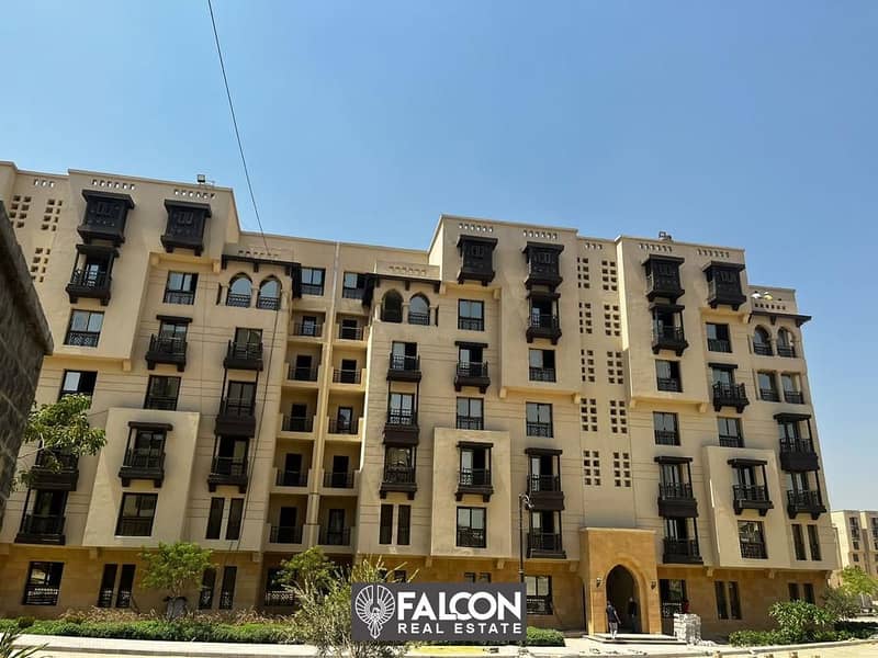 For sale, fully finished apartment, immediate receipt, in installments over 12 years, directly on Salah Salem Road, in Fustat Compound, with a 10% dow 1