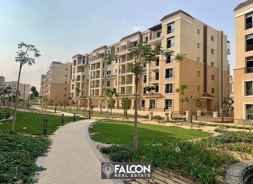 Apartment 133 m, lowest down payment, longest payment period, Taj City Compound, on Suez Road, in front of the airport and Kempinski Hotel, New Cairo 7