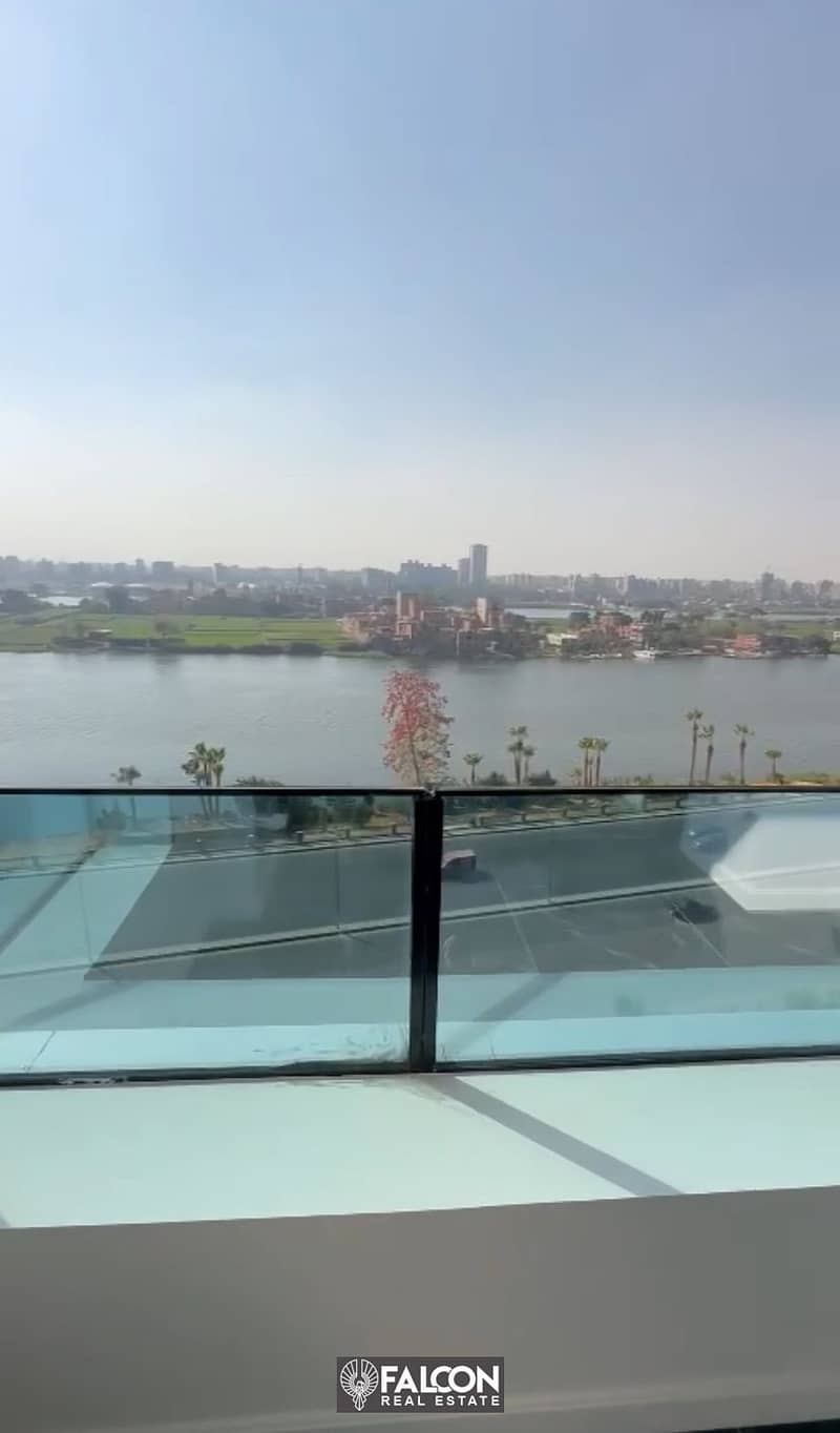 For sale, an apartment directly on the Nile, with a down payment of 6 million, with a mandatory rental contract to rent the unit in Maadi 0