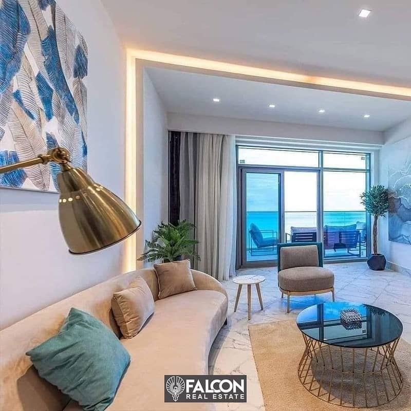 Apartment 114 square meters in the sea in New Alamein Towers in the Latin Quarter Immediate receipt, fully finished Only 5% down payment * Latin Distr 2