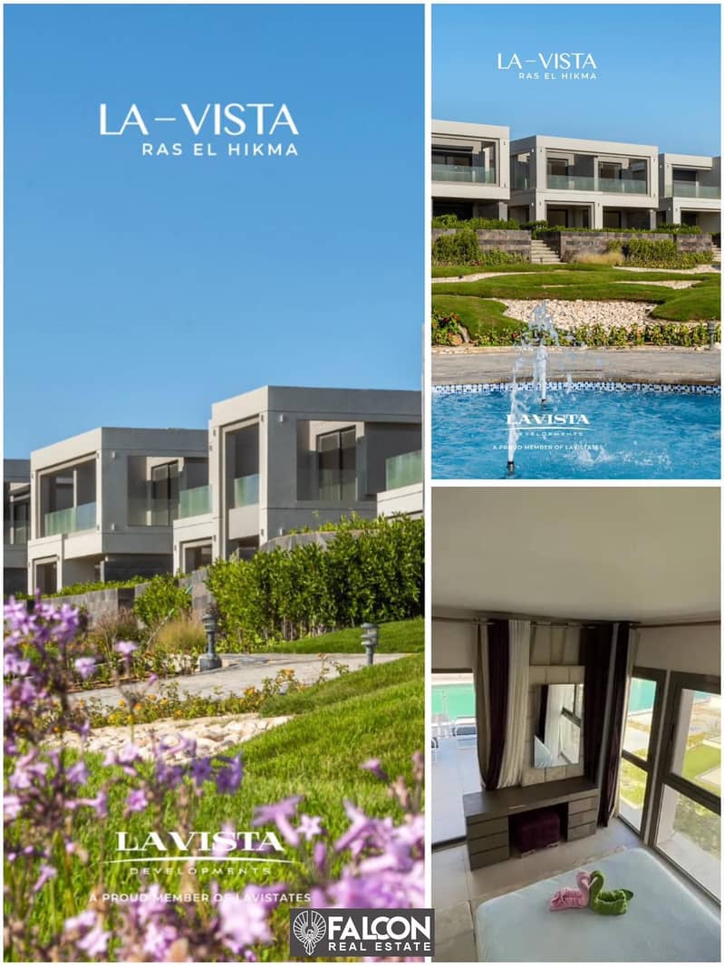 شالية للبيع الترا لوكس لافيستا رأس الحكمة بجوار سيزر سوديك chalet for Sale Sea View finished Lavista Ras Elahkma North Coast Next to Sodic 3