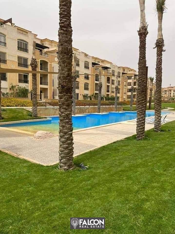 Apartment 205m + Garden 208m 42% discount in a prime location, Fifth Settlement, New Cairo, Sarai New Cairo Compound 5