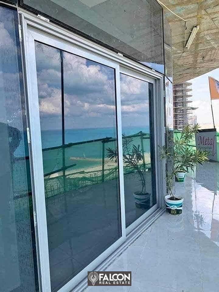 Apartment for sale 208 m (3 rooms with lagoon view) in the Latin Quarter in El Alamein City, fully finished and ready for immediate delivery with a 15 9