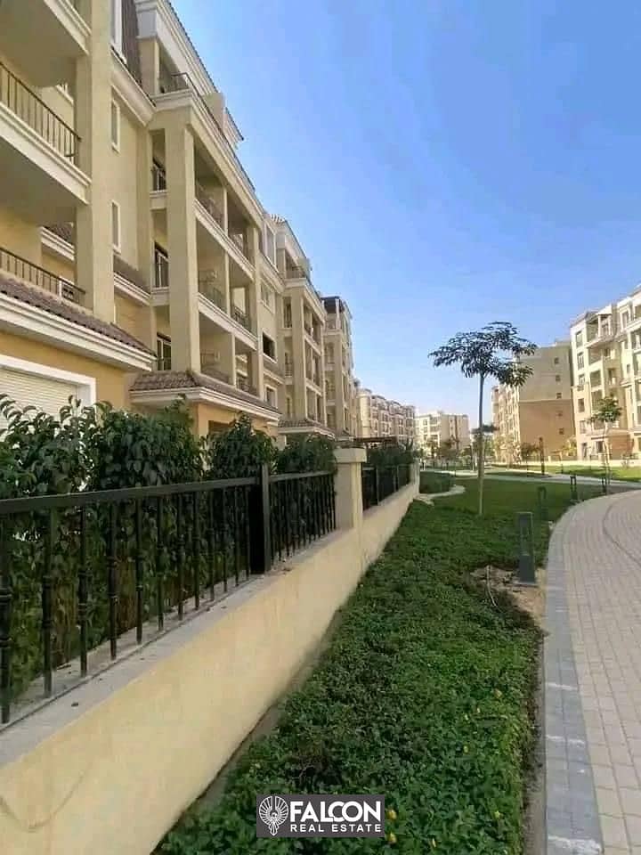 157 sqm apartment, 42% discount, 3 rooms, directly on Suez Road, New Cairo, Sarai New Cairo Compound 9