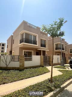 Villa for sale, 3 floors (with a private garden of 70 meters) with payment facilities in Taj City, New Cairo