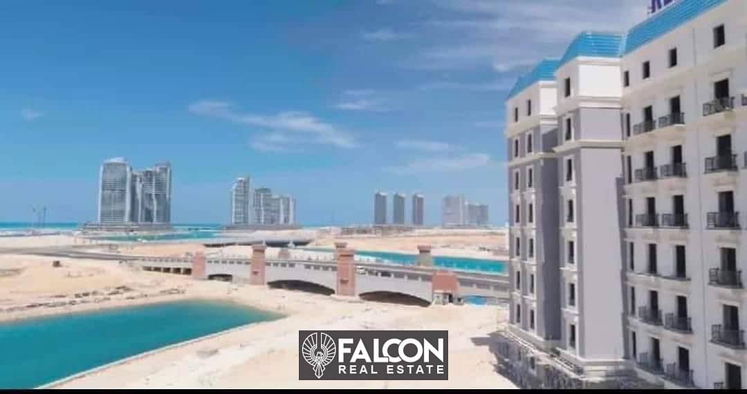 شقة بحري إستلام فوري 3 غرف تشطيب كامل في العلمين الجديدة الساحل الشمالي كمبوند الحي اللاتيني  Latin Quarter Compound 8