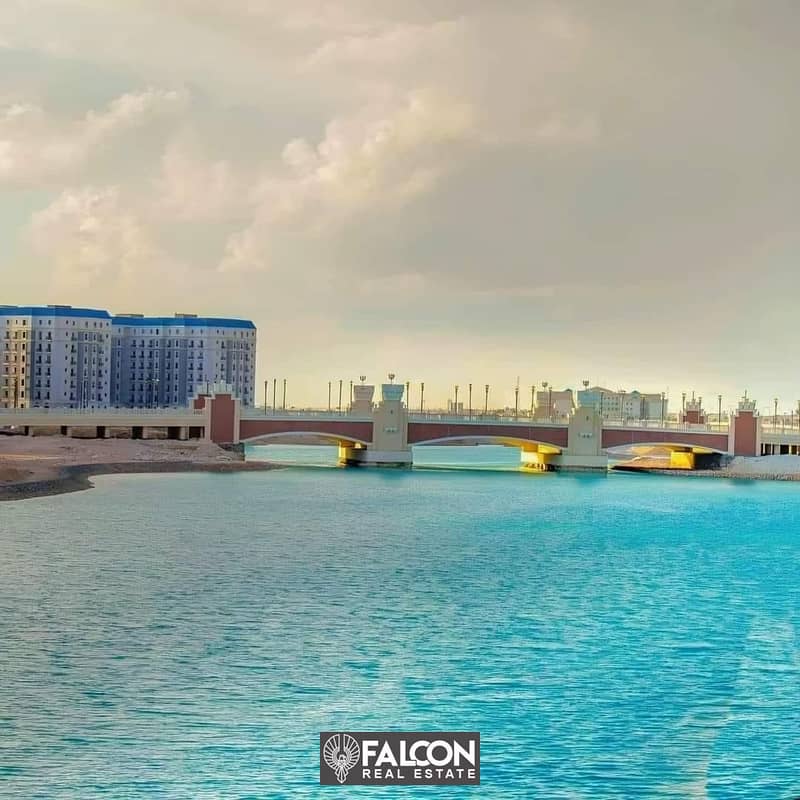 Fully finished apartment, 118 m, with a full view of the lagoon, ready for delivery in New Cairo, in the Latin District | Latin District | Installment 0