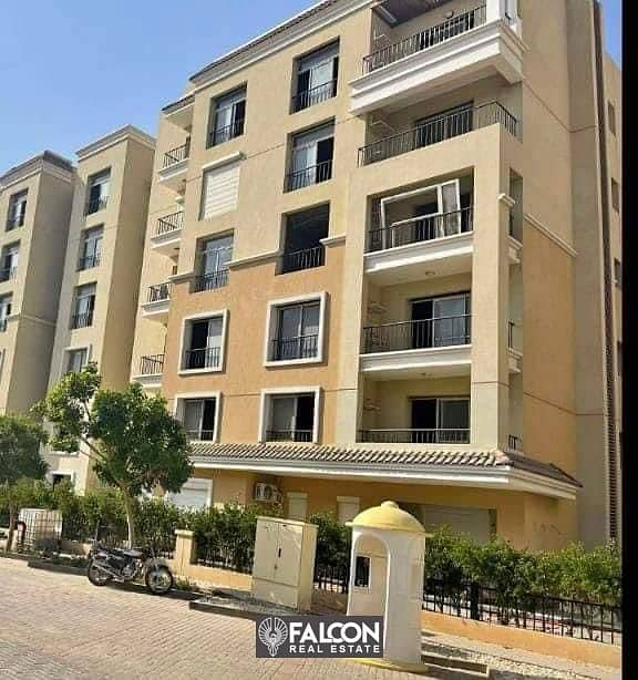 Ground floor apartment 111 sqm + garden 129 sqm, 42% discount in the Fifth Settlement, directly on the Suez Road, Sarai New Cairo Compound 13