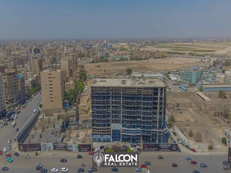 Book a hotel apartment for sale in the heart of Heliopolis with luxurious finishing ((with air conditioning)) with Marriott Hotel services on Suez Roa 8