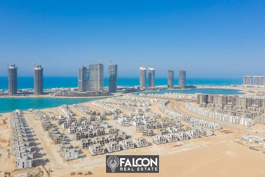 Apartment 144m fully finished located in the heart of New Alamein City, North Coast, Mazarine New Alamein Compound 12