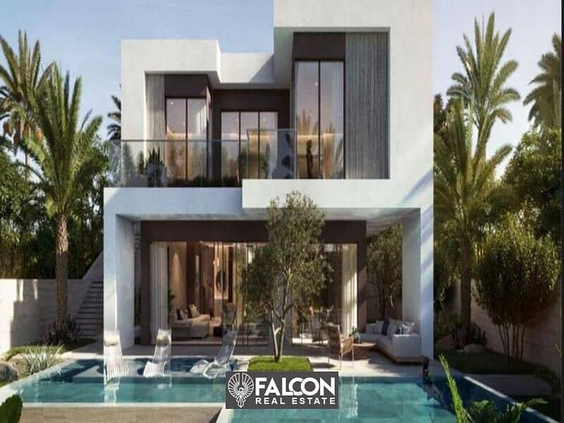 3-storey luxury villa for sale, fully finished with air conditioners, in Solana Sheikh Zayed, by Naguib Sawiris, next to SODIC 1