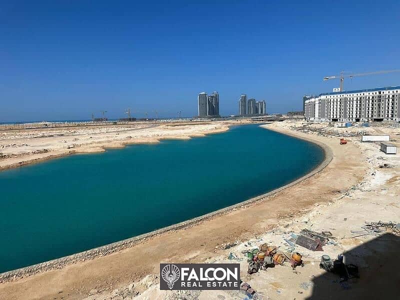 Receive immediately with a down payment of 780 thousand, a fully finished sea view apartment in the Latin Quarter, New Alamein, North Coast 1