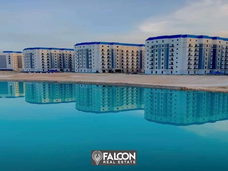 Receive immediately with a down payment of 780 thousand, a fully finished sea view apartment in the Latin Quarter, New Alamein, North Coast 7