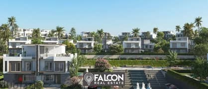 A very elegant townhouse with a fabulous view for sale in the most prestigious compound in Sheikh Zayed, at Levels Bay Dunes, directly on the Dahshour