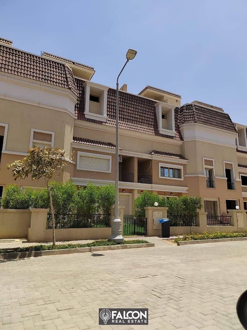 For sale, an S villa (with a 42% cash discount + installments) in New Cairo in the Sarai Compound. 3