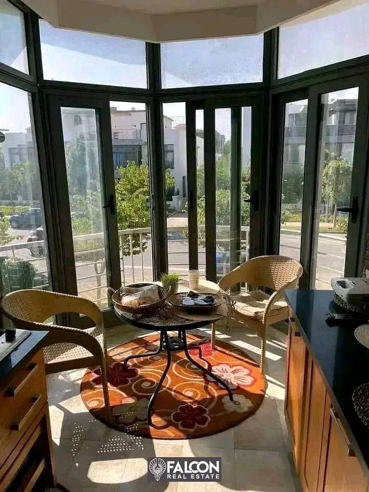 Apartment for sale in a garden (with a 42% discount on cash + installments) in Cairo in front of Cairo International Airport in Taj City 3