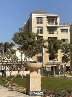 For sale, an apartment of 156 square meters, triple view, overlooking the lakes and the landscape, in Sarai, New Cairo, with a 42% discount.