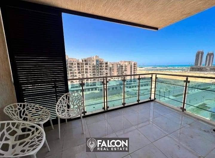 For sale, a 3-bedroom apartment with a down payment of 900 thousand, immediate delivery, and fully finished, in the North Coast, El Alamein, in DOWNTO 6