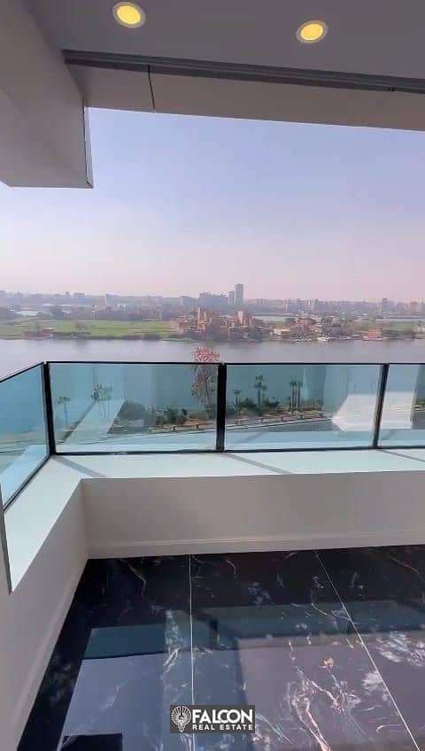 Hotel apartment on the Nile, immediate receipt, finished with furniture and appliances, with triple panoramic view of the Nile in REVE DU NIL Towers 4