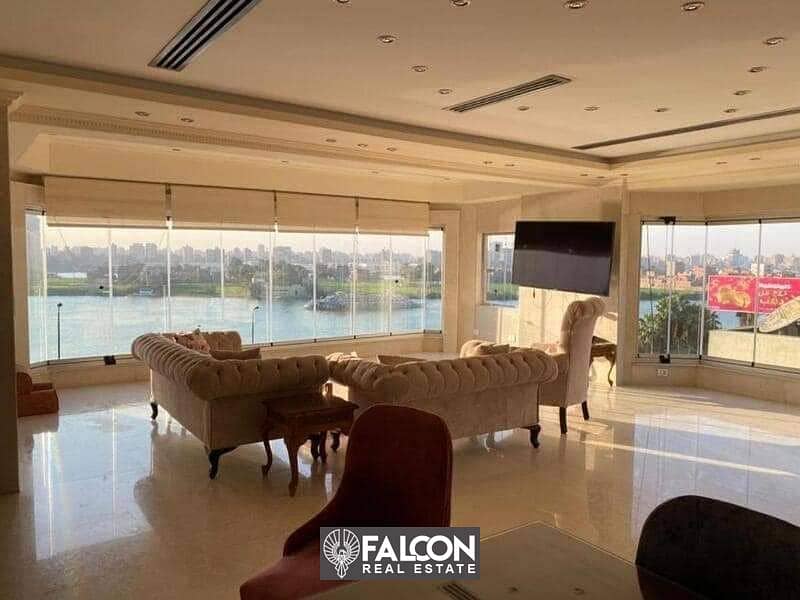 Hotel apartment on the Nile, immediate receipt, finished with furniture and appliances, with triple panoramic view of the Nile in REVE DU NIL Towers 11