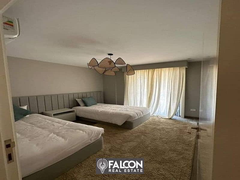 For sale, a finished apartment with air conditioners, in a distinctive location in the heart of Sheikh Zayed, in Village West Compound, by Doraa 0