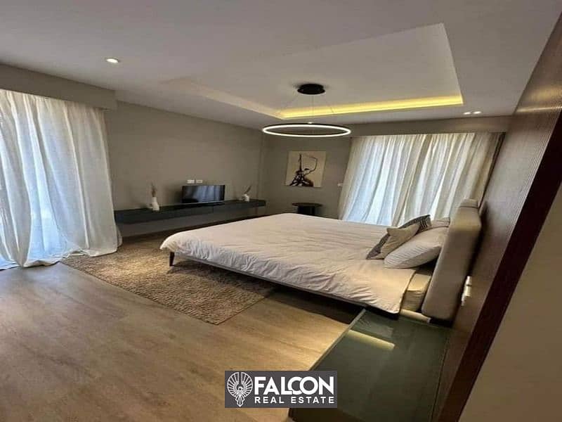 For sale, a finished apartment with air conditioners, in a distinctive location in the heart of Sheikh Zayed, in Village West Compound, by Doraa 1