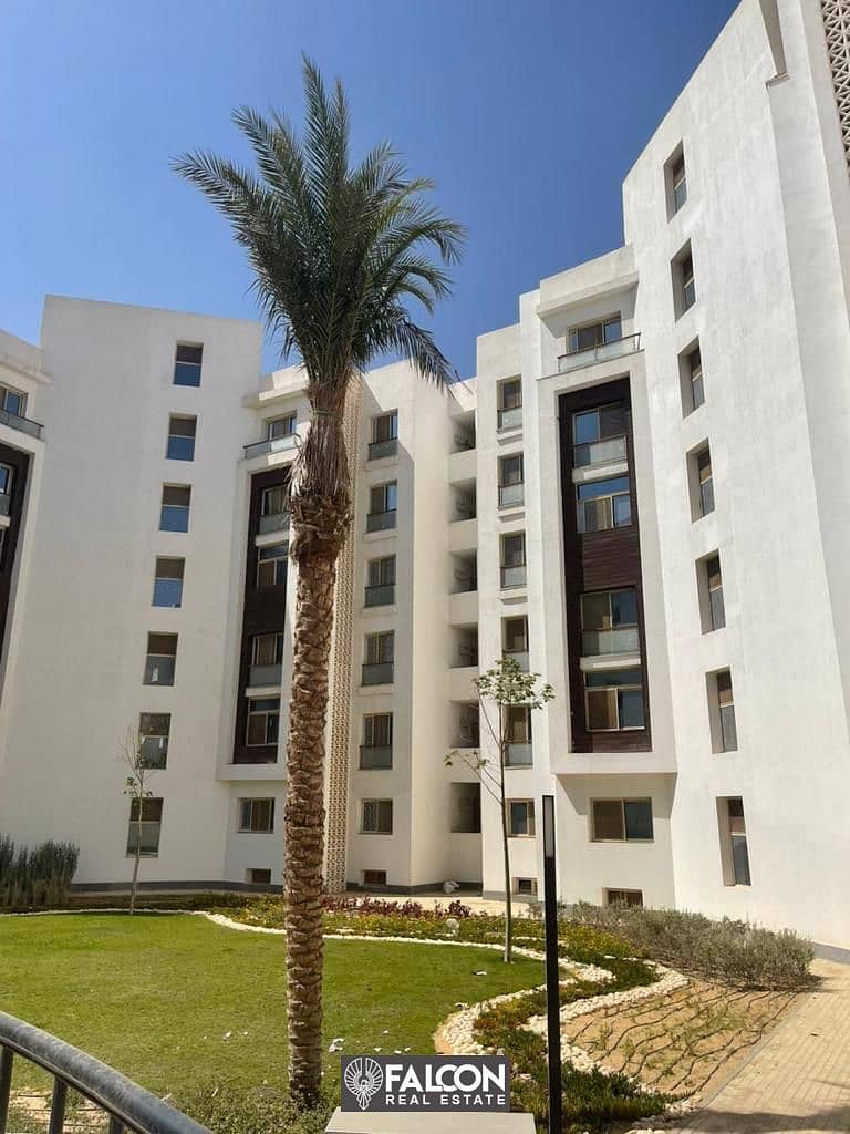 Apartment with 5% down payment, immediate receipt, 169 meters (2 rooms), fully finished, in the Administrative Capital, “Al Maqsad Compound,” in insta 9