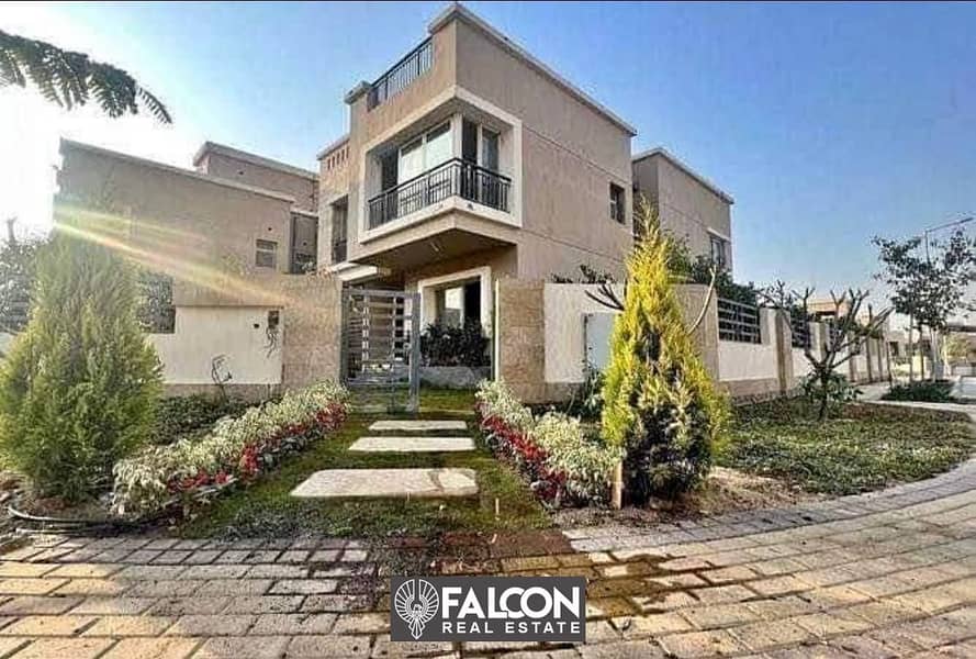 With a 10% down payment, I own a villa [3 floors - 6 rooms] and installments over 8 years in front of Cairo Airport in Taj City 0