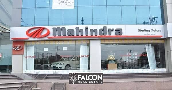 For sale, the largest and most distinguished car showroom, 374 square meters, in Sheikh Zayed, near Beverly Hills, in installments. 1