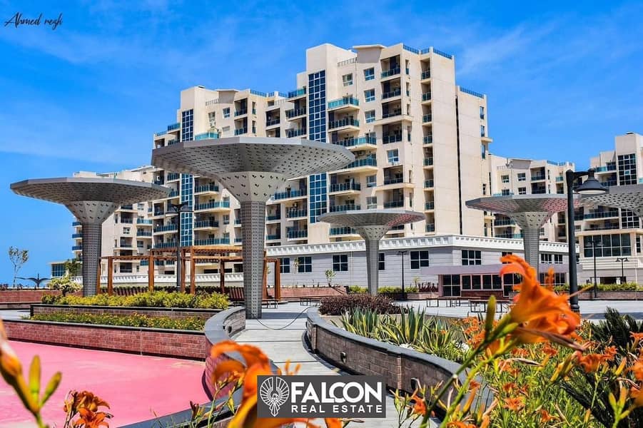 A fully finished two-room apartment with a sea view in a prime location in Downtown - City Edge, New Alamein 1