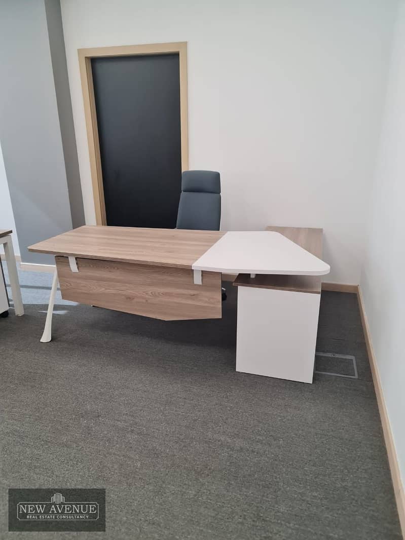 Furnished admin Office for rent in Cairo festival city  5th settlement By Al Futtaim 1