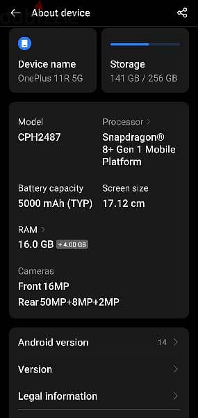 OnePlus 11R 16/256 4