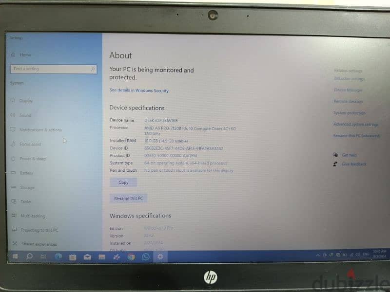 لاب توب Hp 840 استعمال ٣ شهور 10