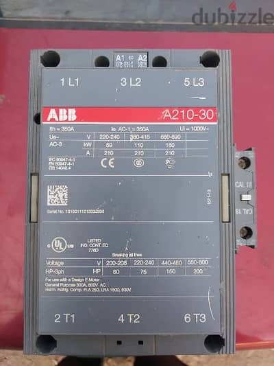 ABB Contactor 210 A