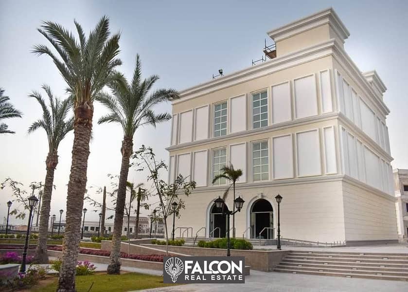 Receive immediately a 123m apartment "finished" for sale with a panoramic view of the lagoon and the sea in the Latin Quarter, New Alamein, with insta 0