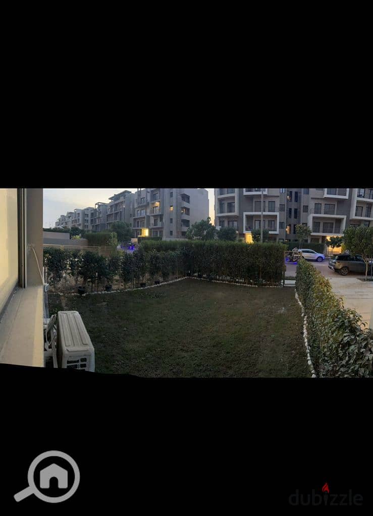 studio 100 m with garden fully furnished for rent in El marassem compound 1