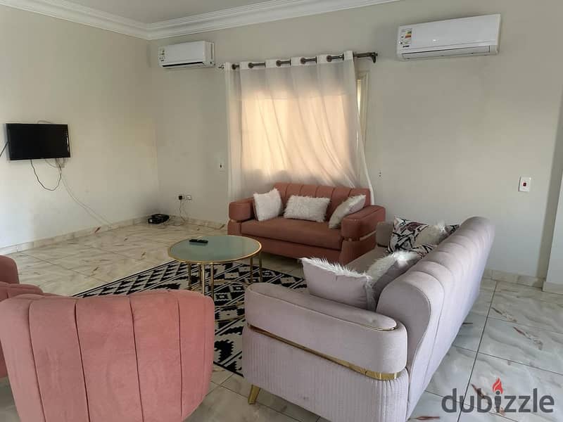 Furnished apartment for rent in Al Yasmine 7 in the First Settlement 6