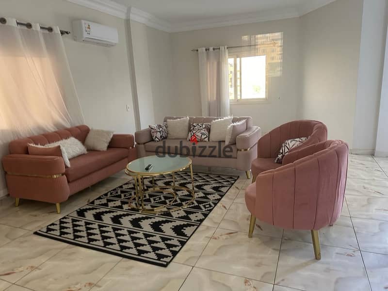 Furnished apartment for rent in Al Yasmine 7 in the First Settlement 2