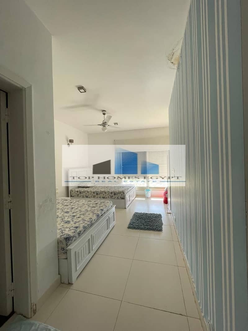 Furnished Chalet for Sale 350 SQM in a prime location in Hacienda Bay North Coast /الال ِشاليه مفروش بالكامل والاجهزة للبيع بموقع متميز هاسيندا باي 13