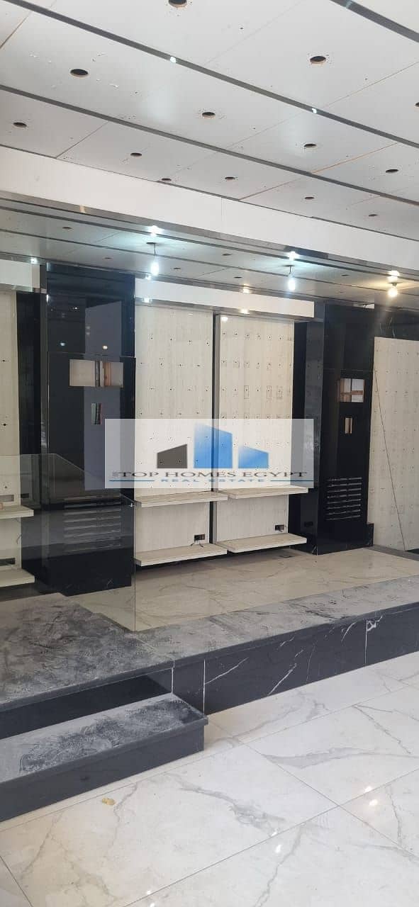 Commercail Shop for Rent 120 SQM fully finished a prime location in El-Thawra St 2