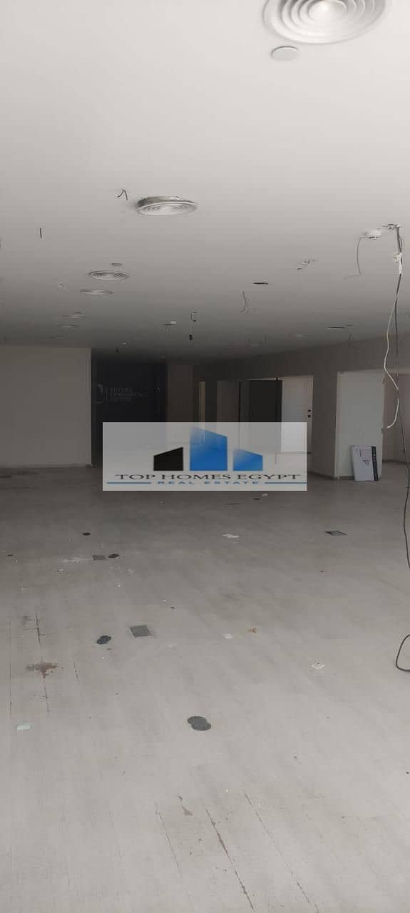 Office for rent 360 SQM finished with ACs in 5th Settlement /مكتب إداري للإيجار بموقع مميز في التجمع الخامس دقيقة من الداون تاون و كايرو فيستفال سيتي 6