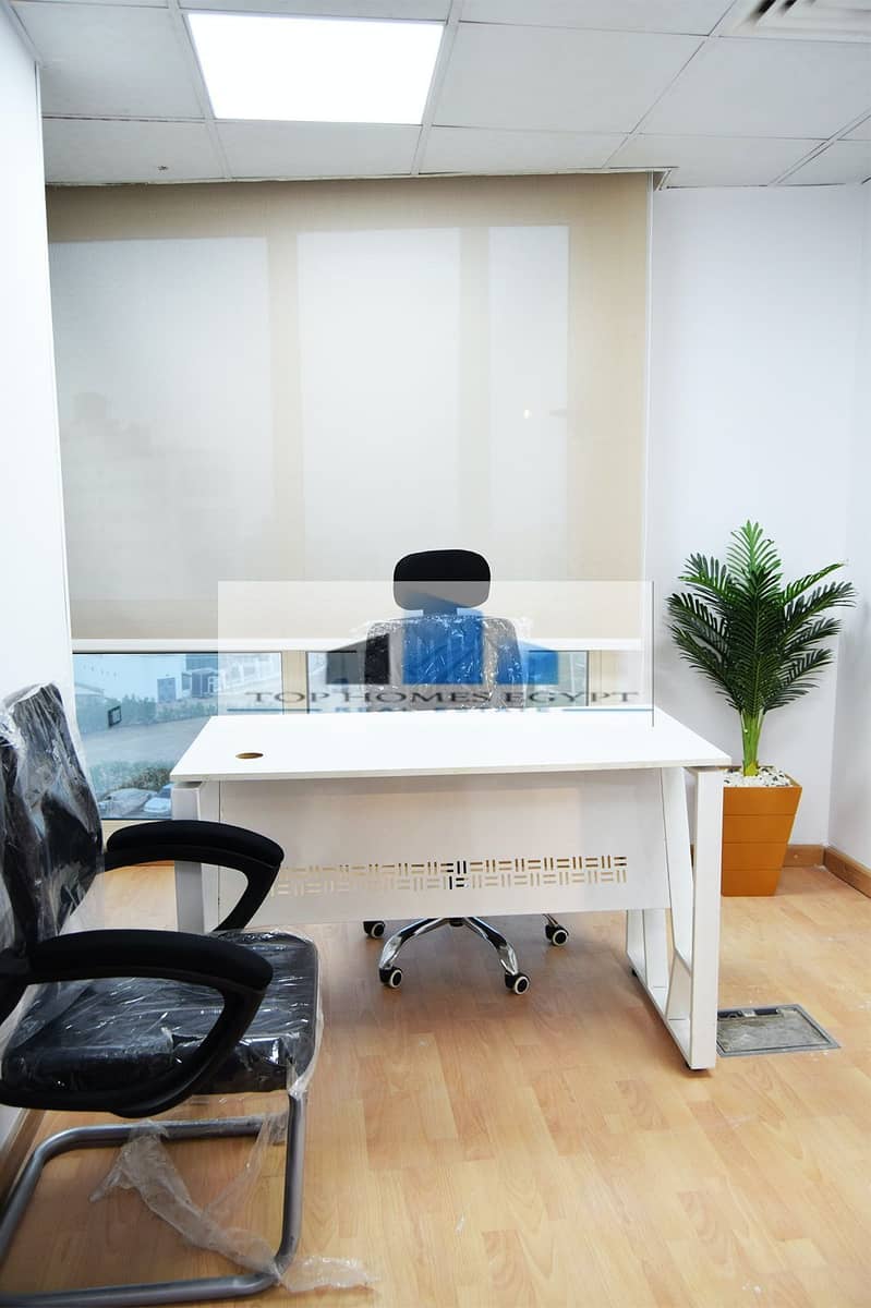 Office for Rent 600 sqm finished with ACs in a prime location in South Teseen / مكتب إداري للإيجار متشطب بالتكييفات موقع مميز علي التسعين الجنوبي 2