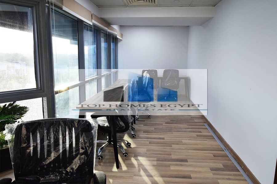 Office for Rent 600 sqm finished with ACs in a prime location in South Teseen / مكتب إداري للإيجار متشطب بالتكييفات موقع مميز علي التسعين الجنوبي 4