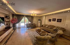 Apartment for sale  in greens 3 compound - El-Sheikh Zayed -Ground floor with garden 230m - Furniture +AC'S