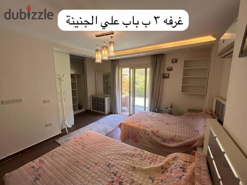 Apartment for sale  in greens 3 compound - El-Sheikh Zayed -Ground floor with garden 230m - Furniture +AC'S 2