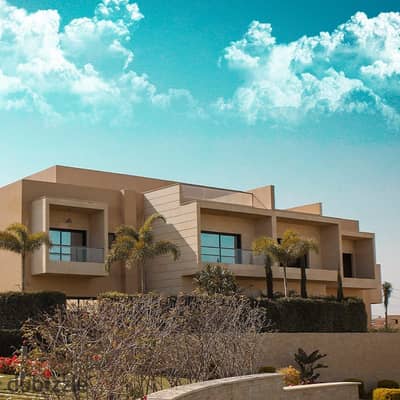 Best price for a townhouse villa, middle, immediate delivery, near Al Jazeera Club