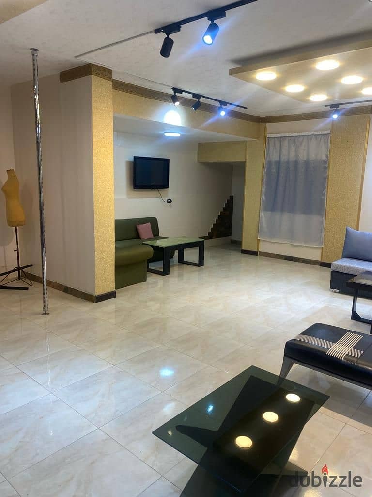 Basement for rent, residential, administrative, Banfsaj Compound, near Sadat Axis and Ahmed Shawky Axis    Private entrance 8