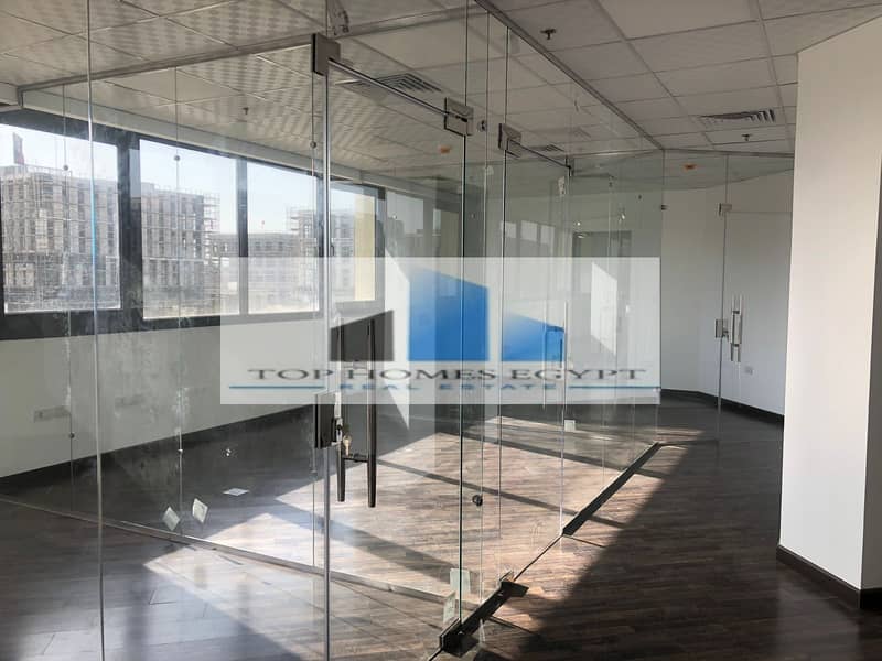 Office for Rent 117 SQM fully finished with ACs in Mivida / مكتب إداري للإيجار برايم لوكيشن متشطب بالتكييفات في ميفيدا 1