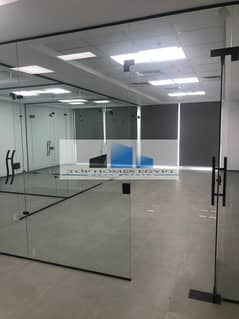 Office space for rent 136 sqm fully finished with ACs in Mivida / مكتب للإيجار متشطب بالتكيفيات في ميفيدا بزنس بارك